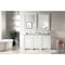 James Martin Vanities Bristol 60in Double Vanity, Bright White w/ 3 CM Carrara Marble Top 157-V60D-BW-3CAR - alternate 6